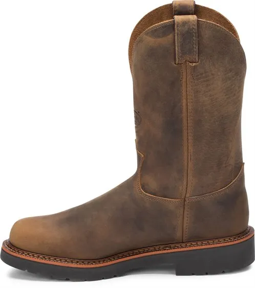 MEN'S JUSTIN BLUEPRINT PULL ON TAN GAUCHO BOOT