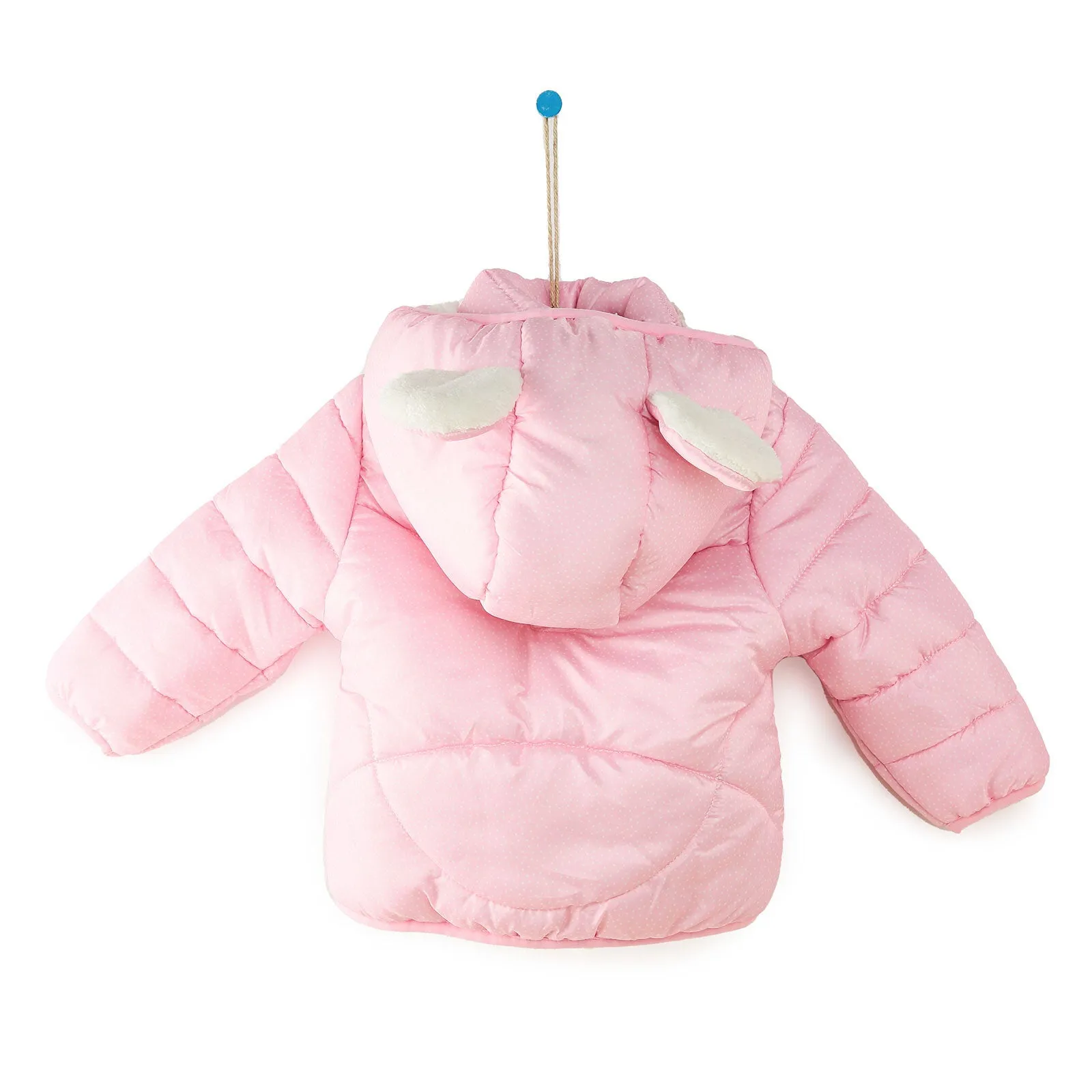 Midimod Baby Girl Coat with Ears - Pink