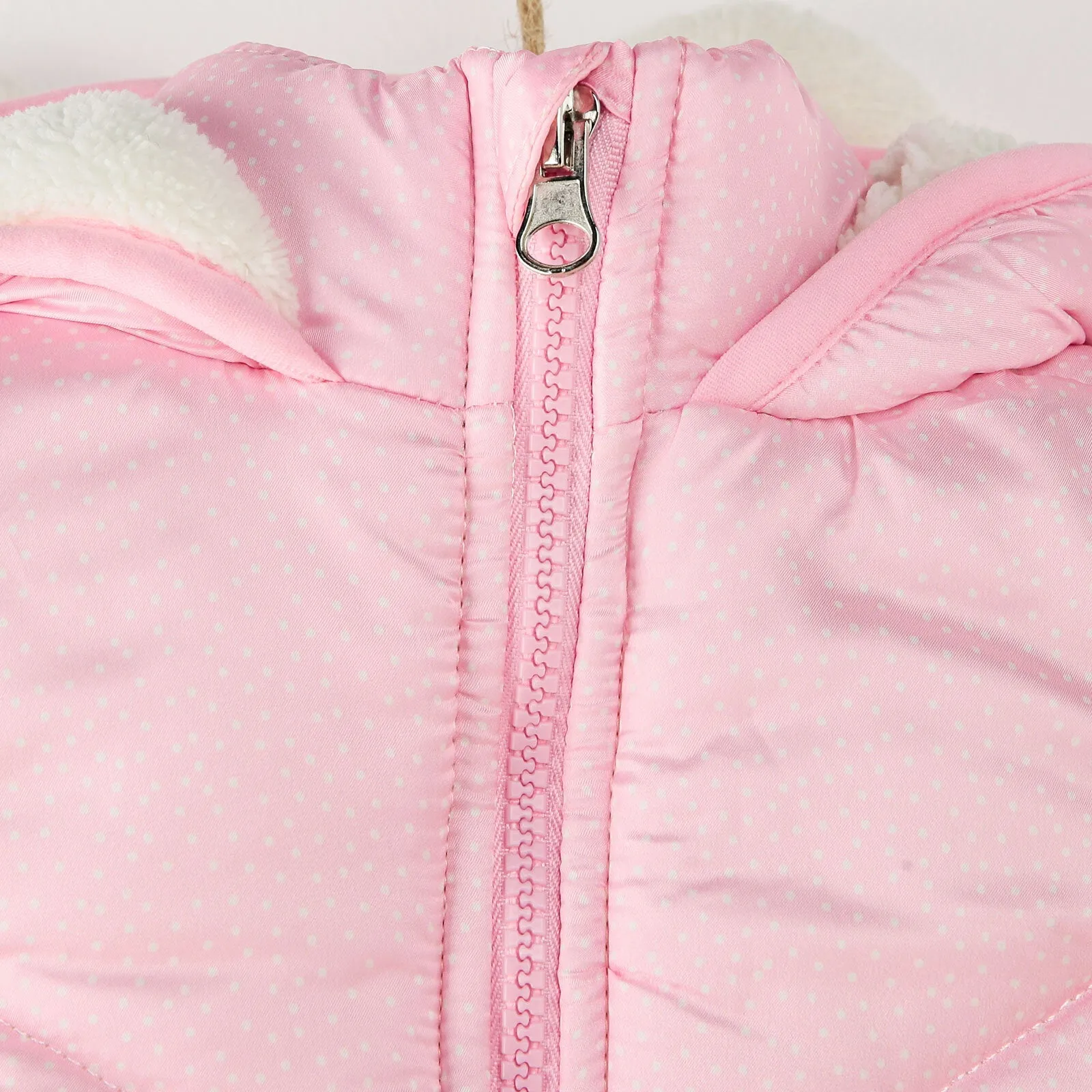 Midimod Baby Girl Coat with Ears - Pink