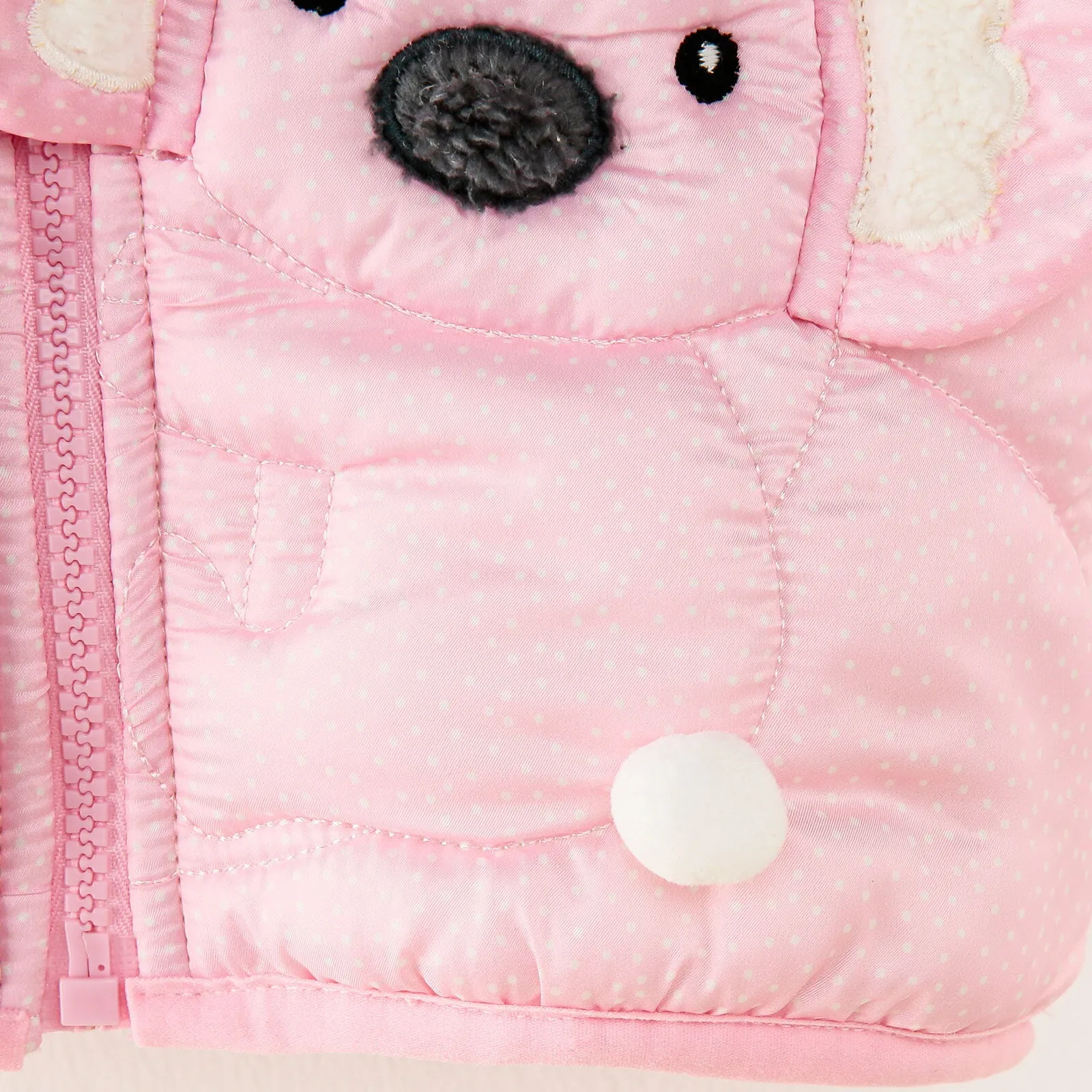 Midimod Baby Girl Coat with Ears - Pink