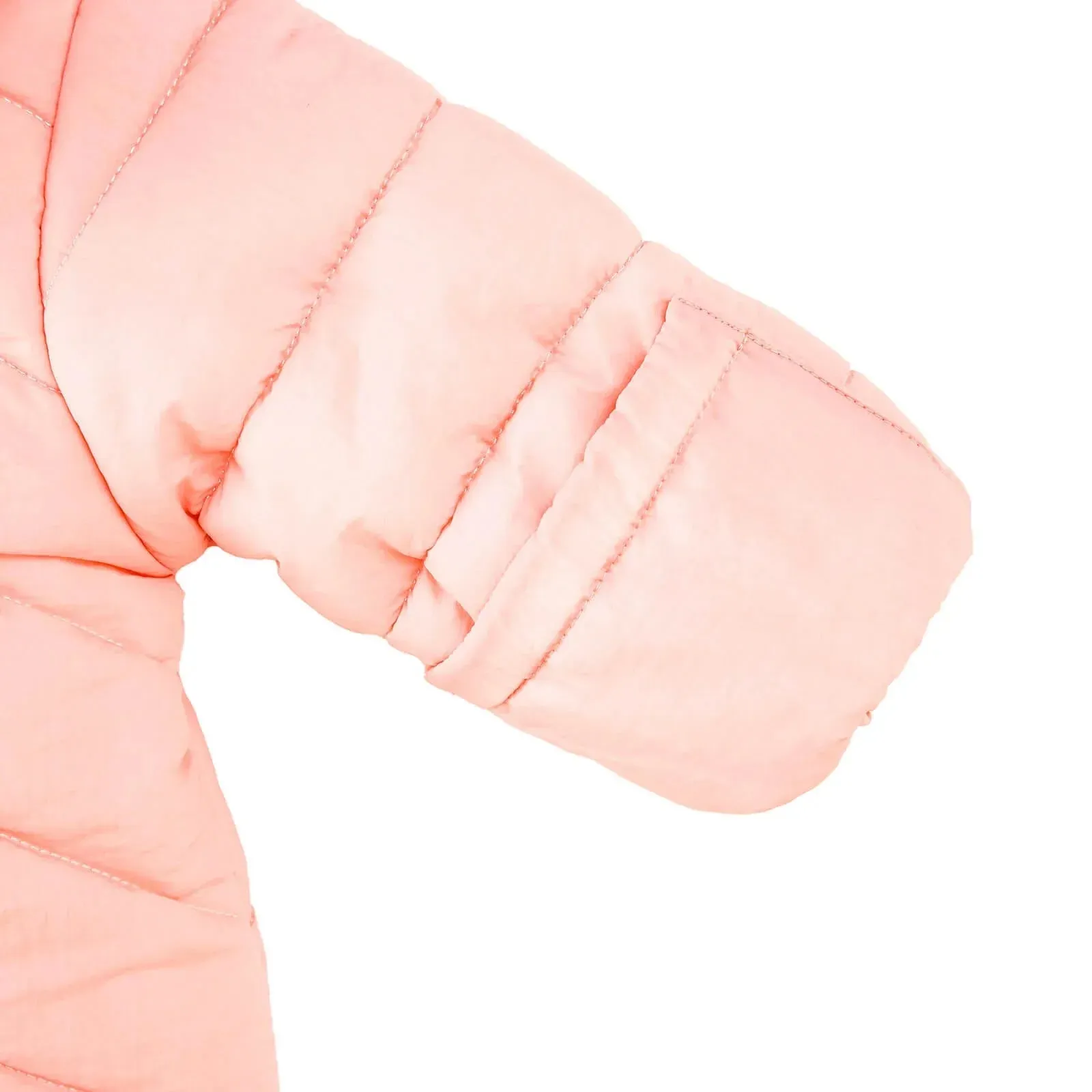 Midimod Baby Girl Quilted Snowsuit - Salmon