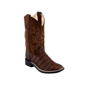 Old West Kid's Gator Print Cowboy Boots