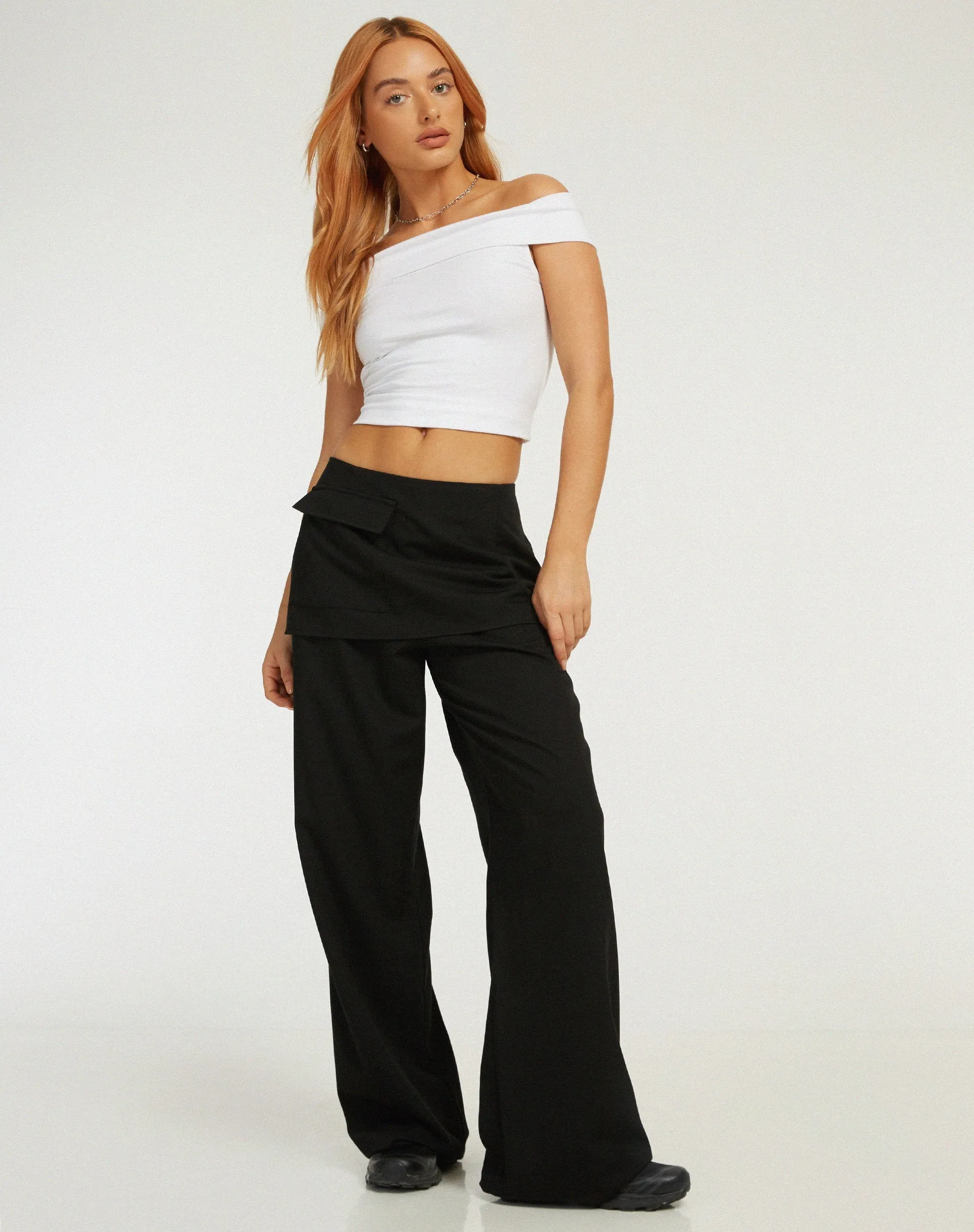 Omara Trouser Skirt in Black