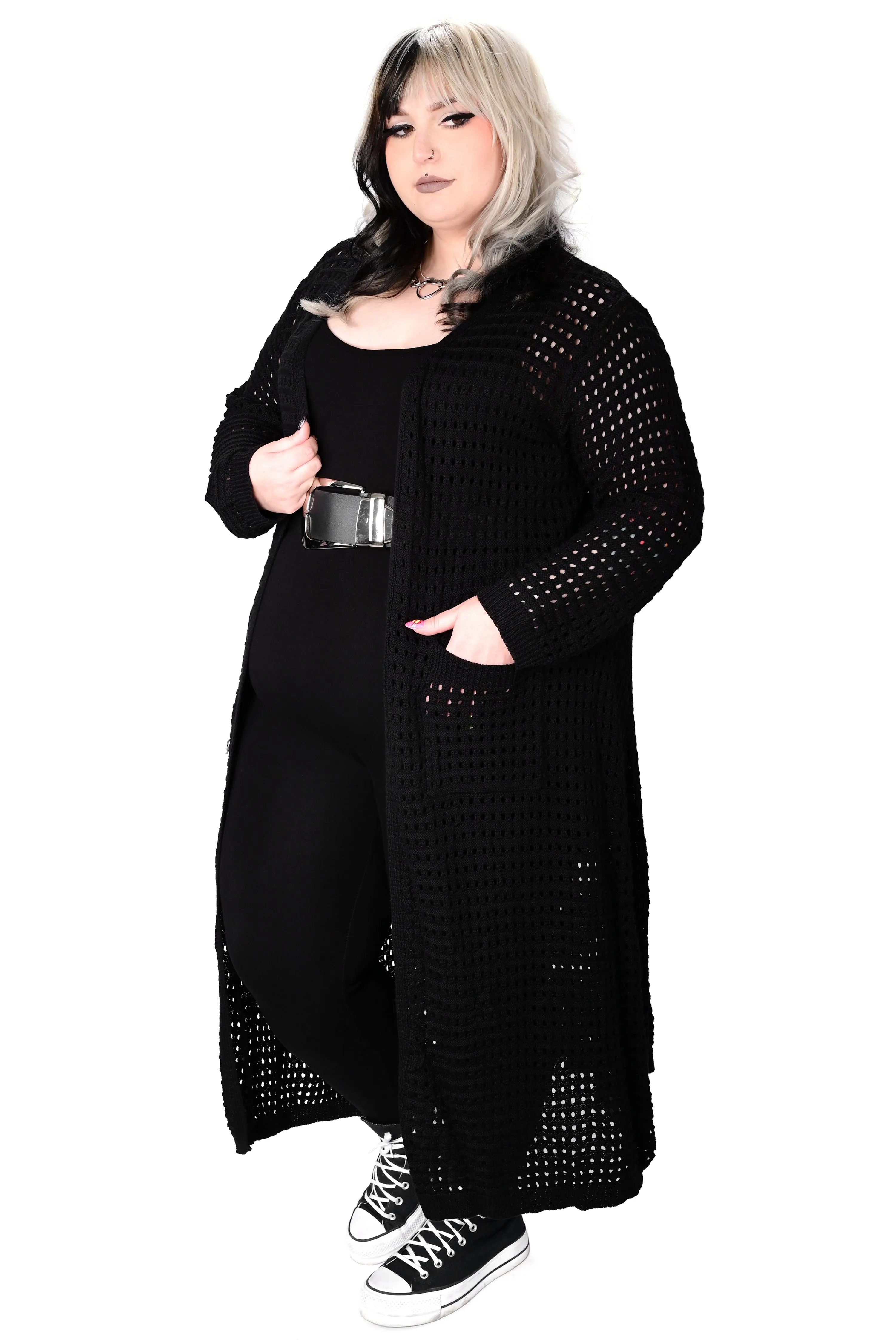 Open Weave Cardigan Duster