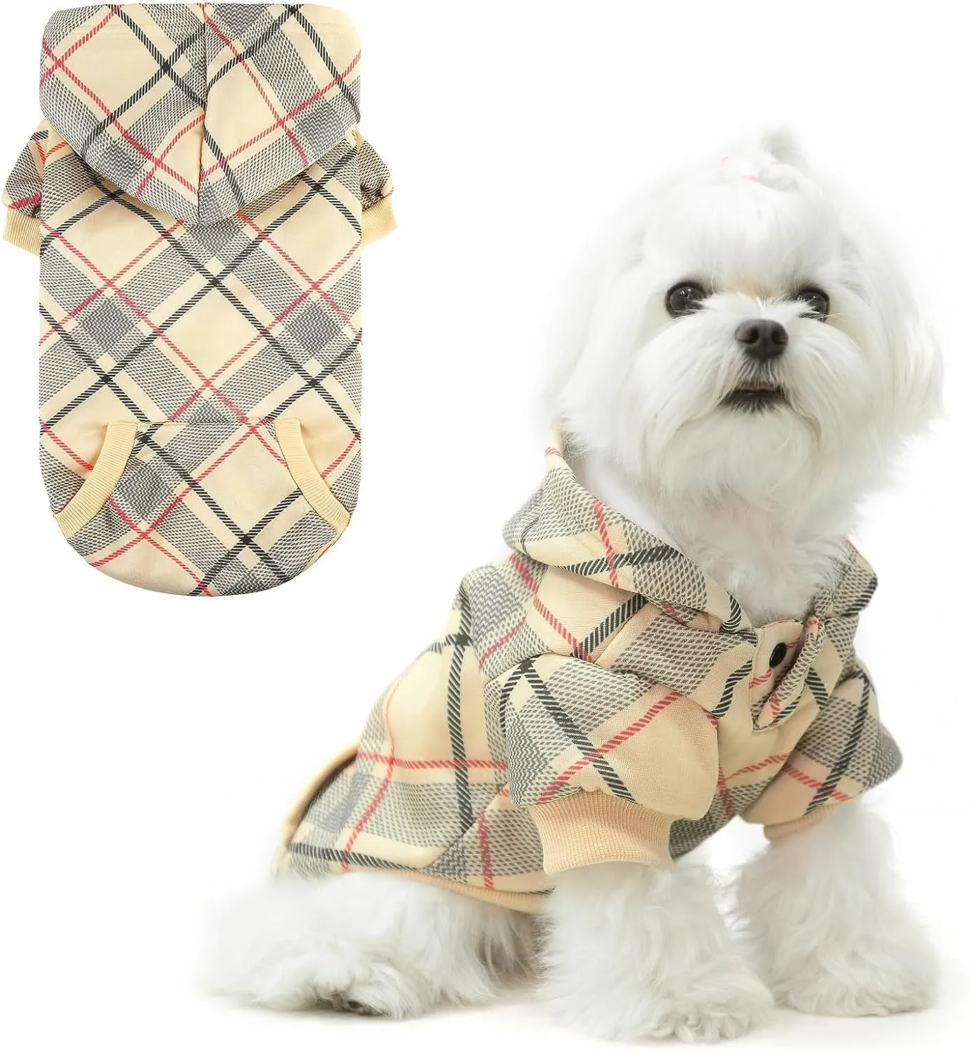 Plaid Dog Hoodie