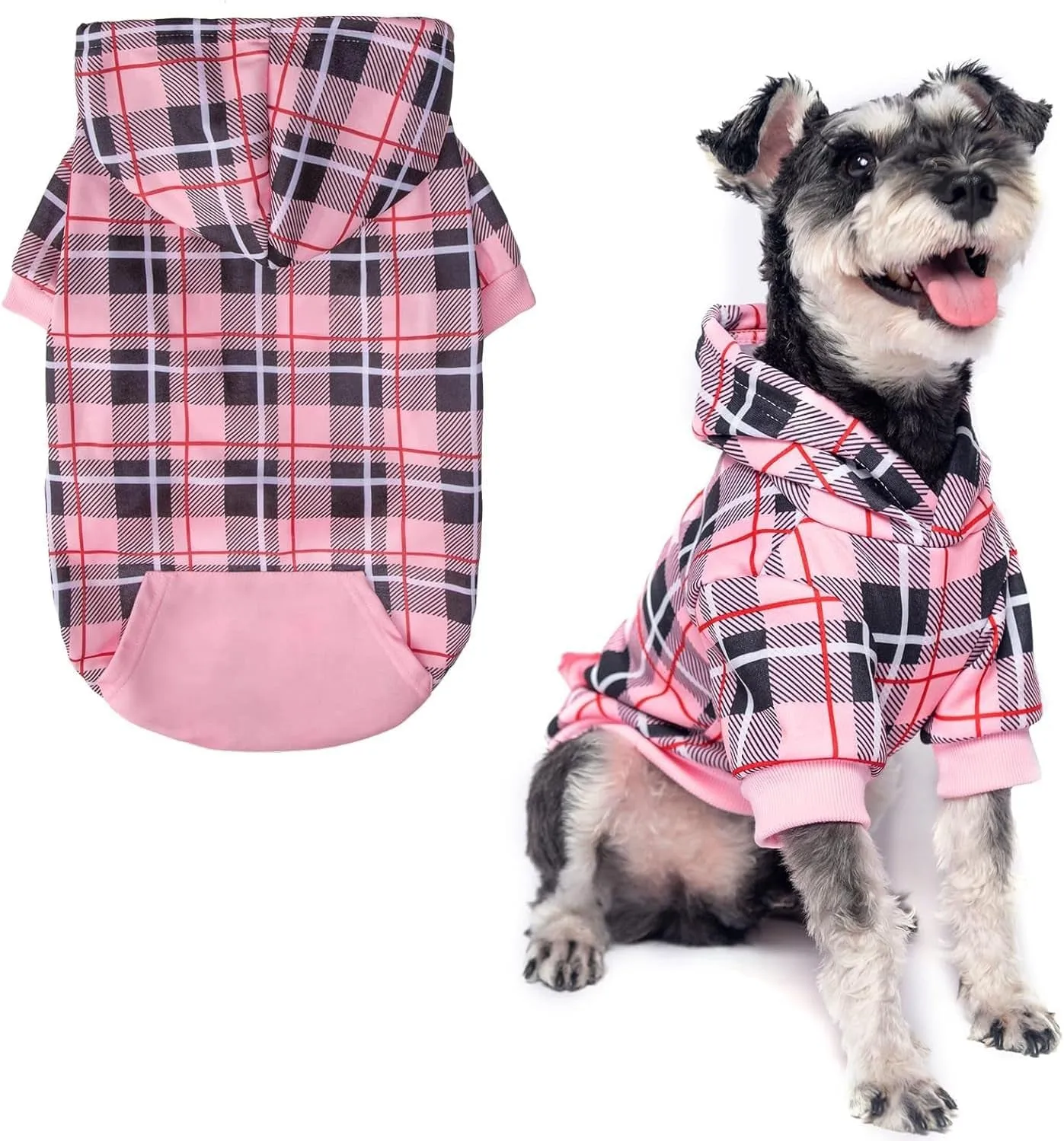 Plaid Dog Hoodie