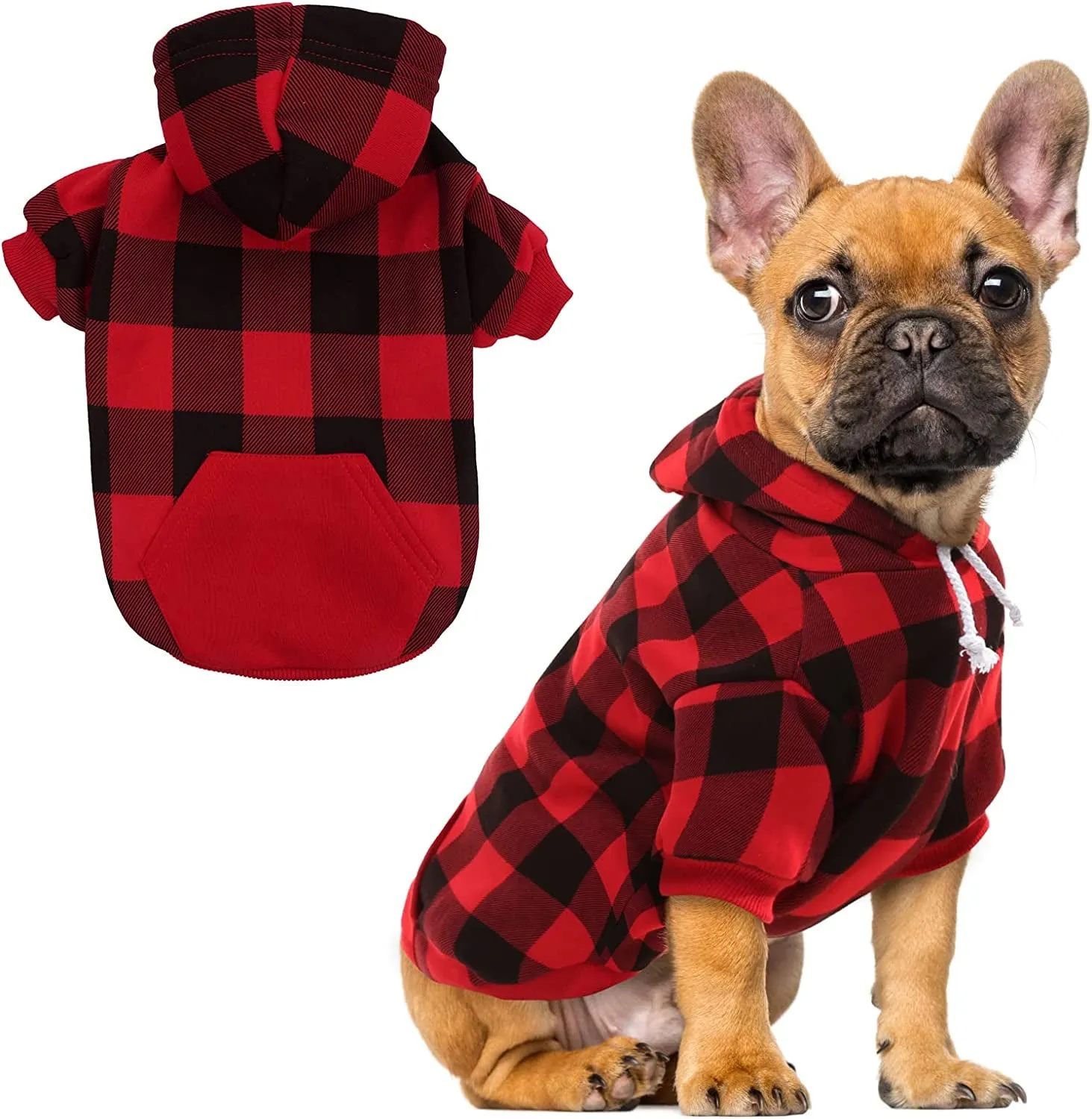 Plaid Dog Hoodie