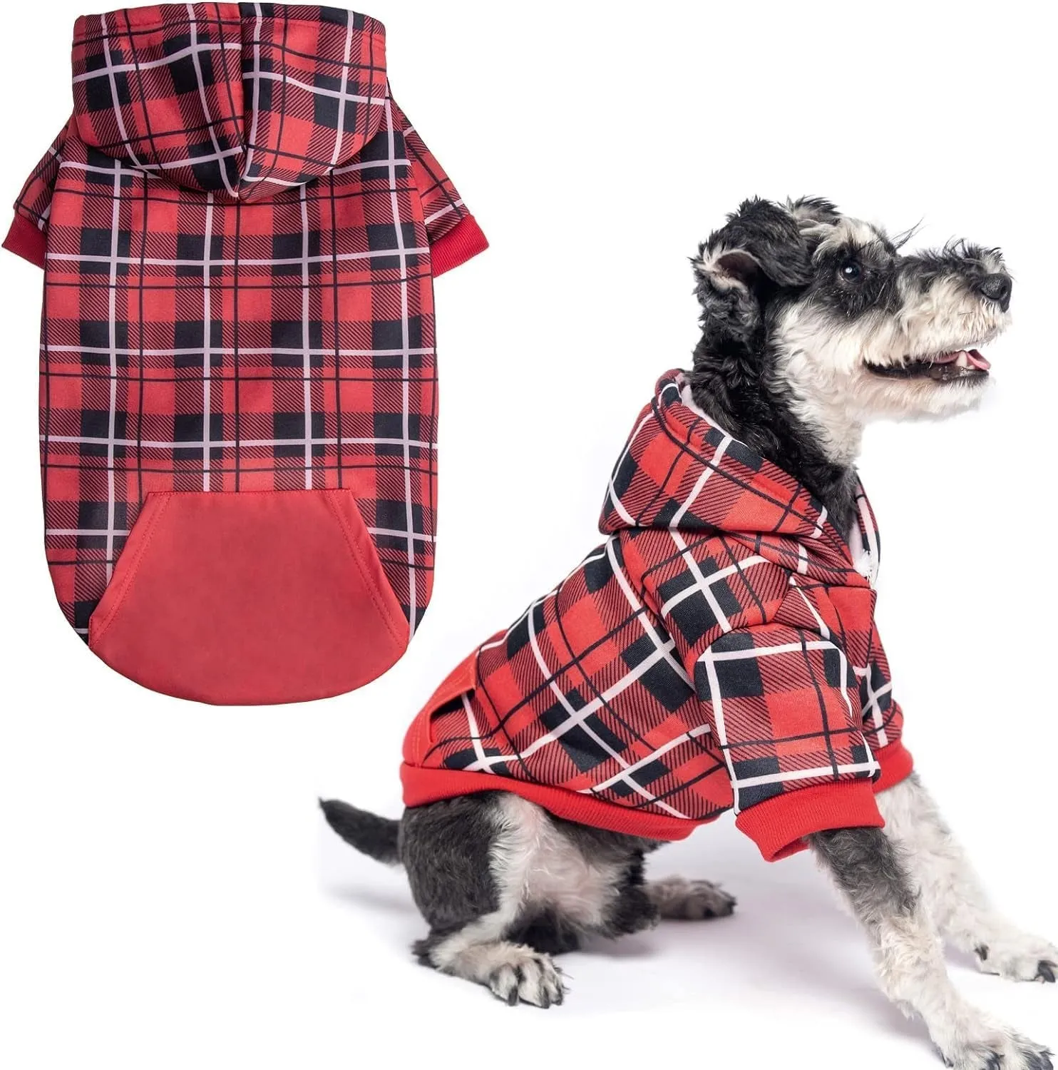 Plaid Dog Hoodie