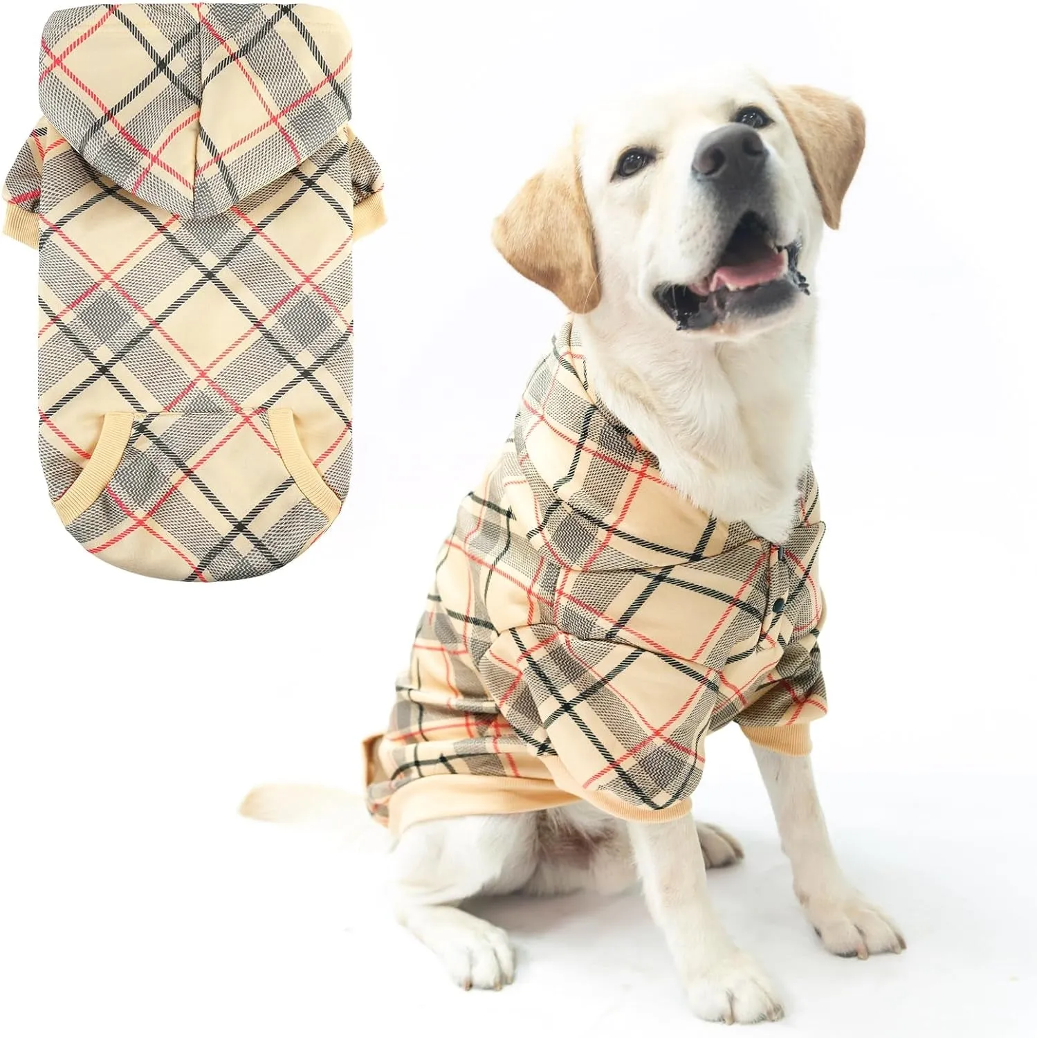 Plaid Dog Hoodie