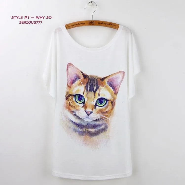 PURR..FECT CAT BATWING T-SHIRT