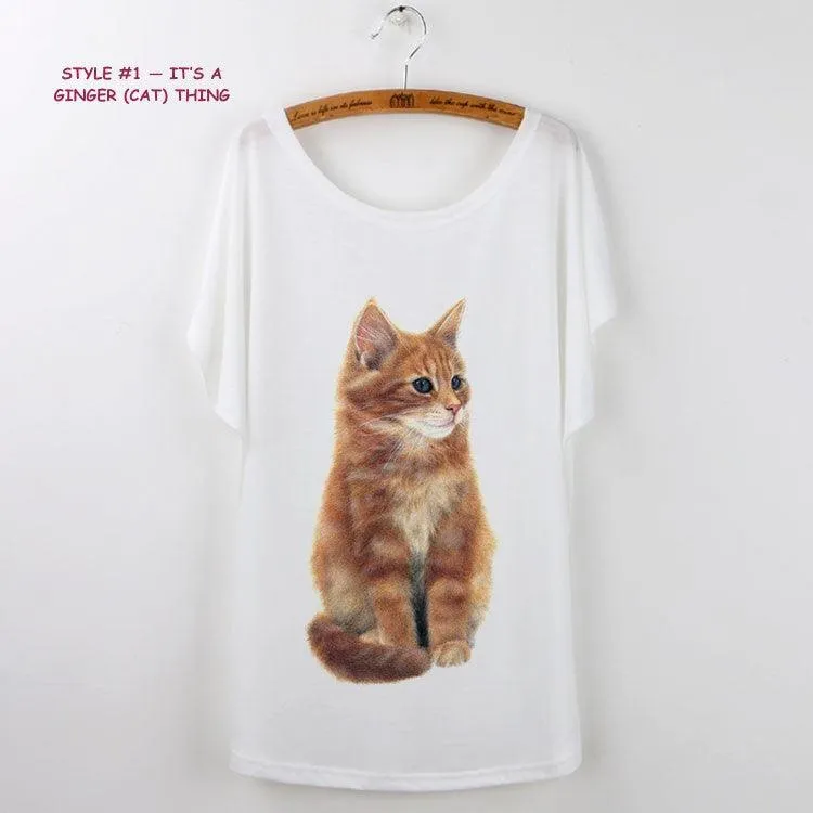 PURR..FECT CAT BATWING T-SHIRT