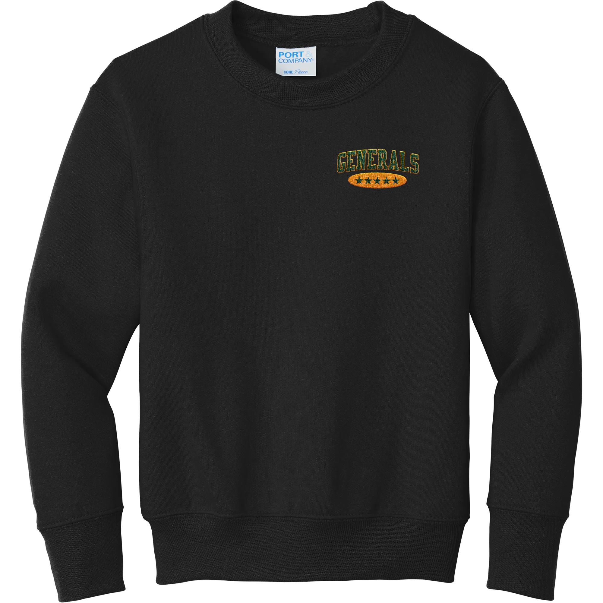 Red Bank Generals Youth Core Fleece Crewneck Sweatshirt