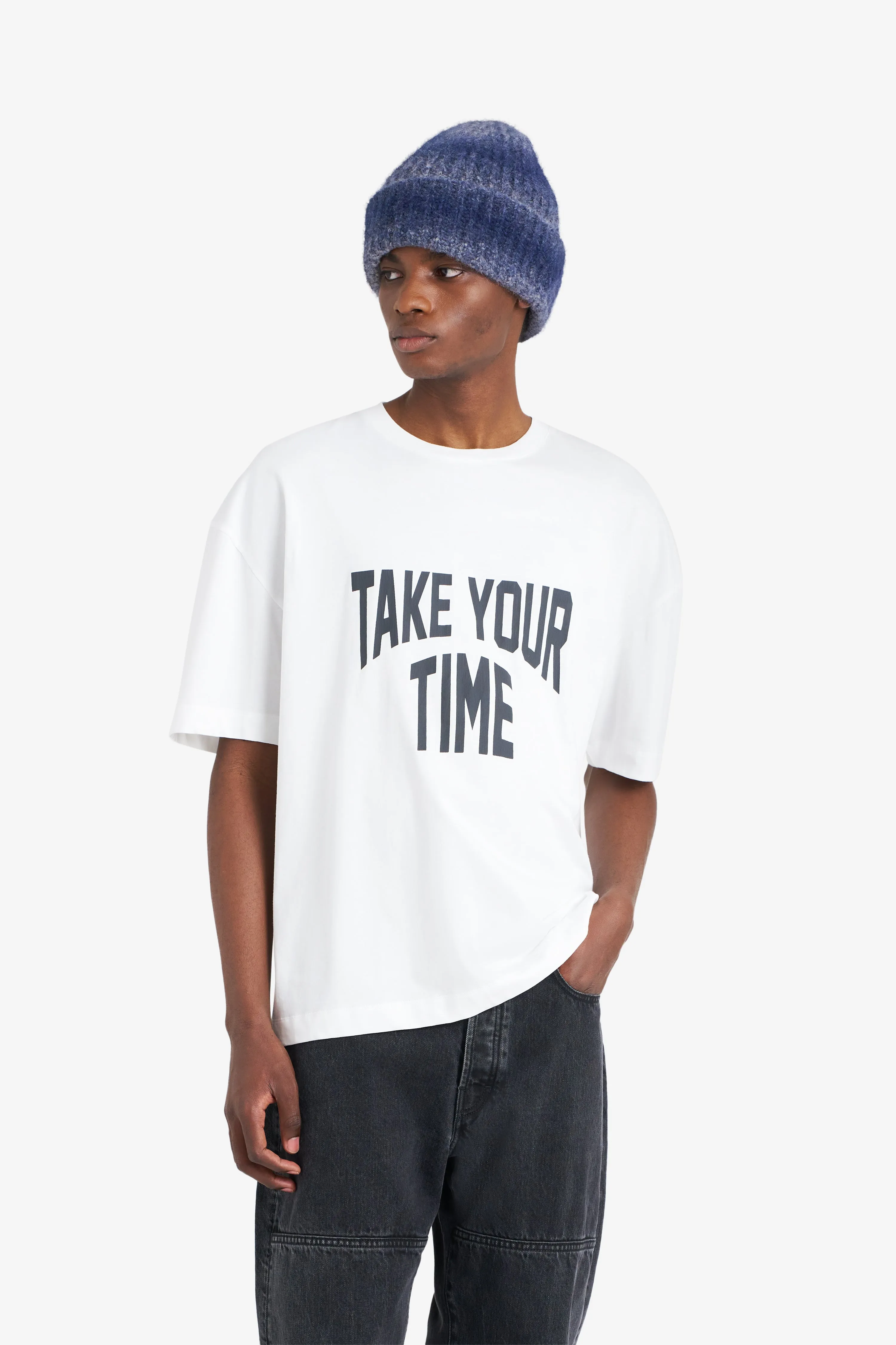 RELAX TEE SHIRT TAKE YOUR TIME WHITE