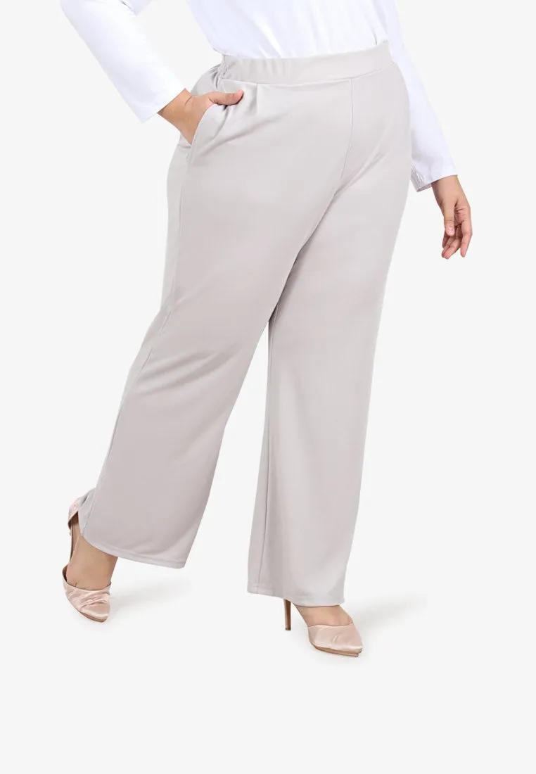 Ronni Demure Straight Leg Pants - Soft Grey