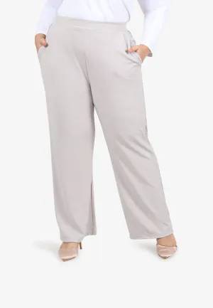 Ronni Demure Straight Leg Pants - Soft Grey