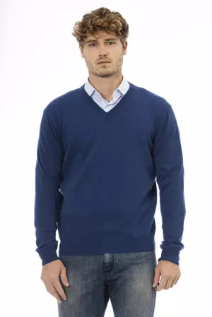 Sergio Tacchini Blue Wool Men Sweater