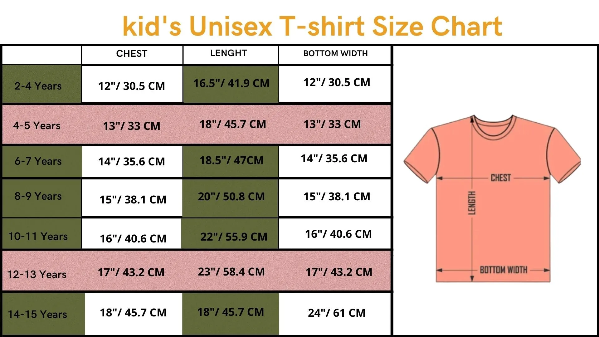 Short Sleeve T-Shirts for Kids in 100% Cotton