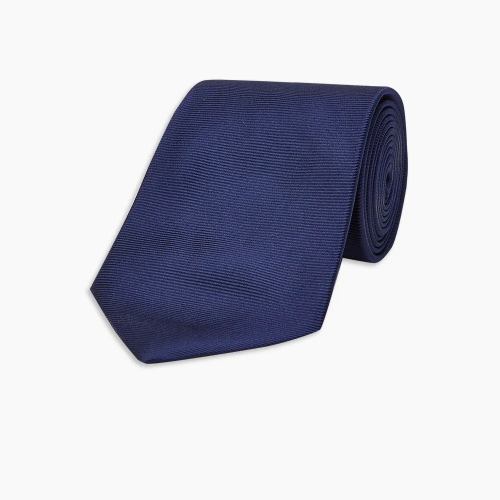 Slim Navy Twill Silk Tie