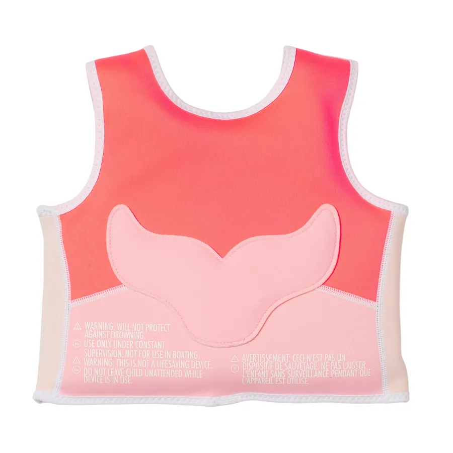 Sunnylife Melody The Mermaid Swim Vest 1-2 Neon Strawberry SCMSVSTS