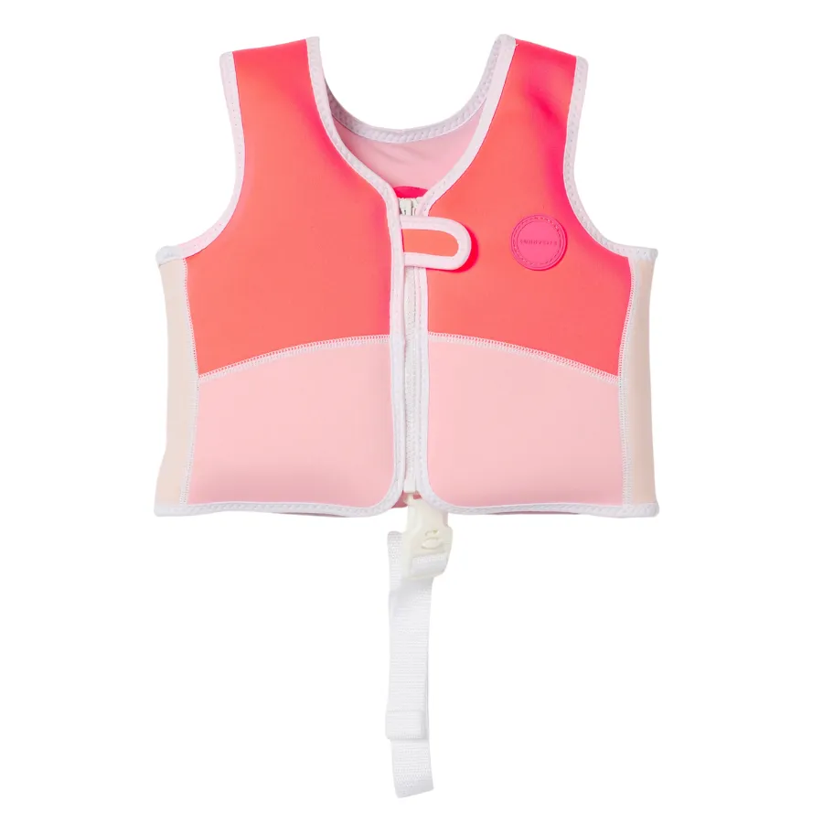 Sunnylife Melody The Mermaid Swim Vest 1-2 Neon Strawberry SCMSVSTS