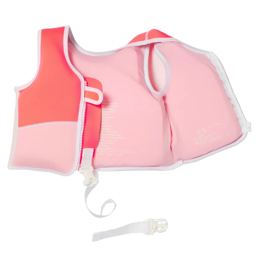 Sunnylife Melody The Mermaid Swim Vest 1-2 Neon Strawberry SCMSVSTS