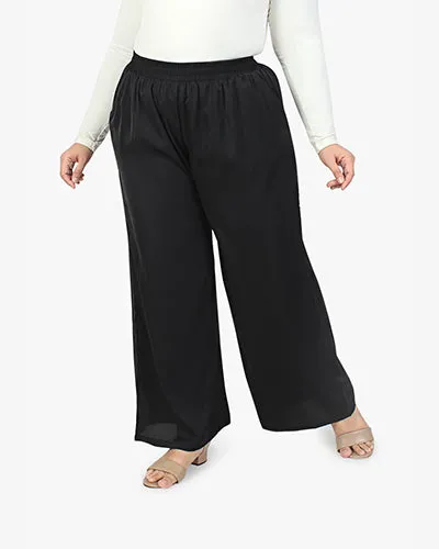 Vahini Minimalist Wide Pants - Black