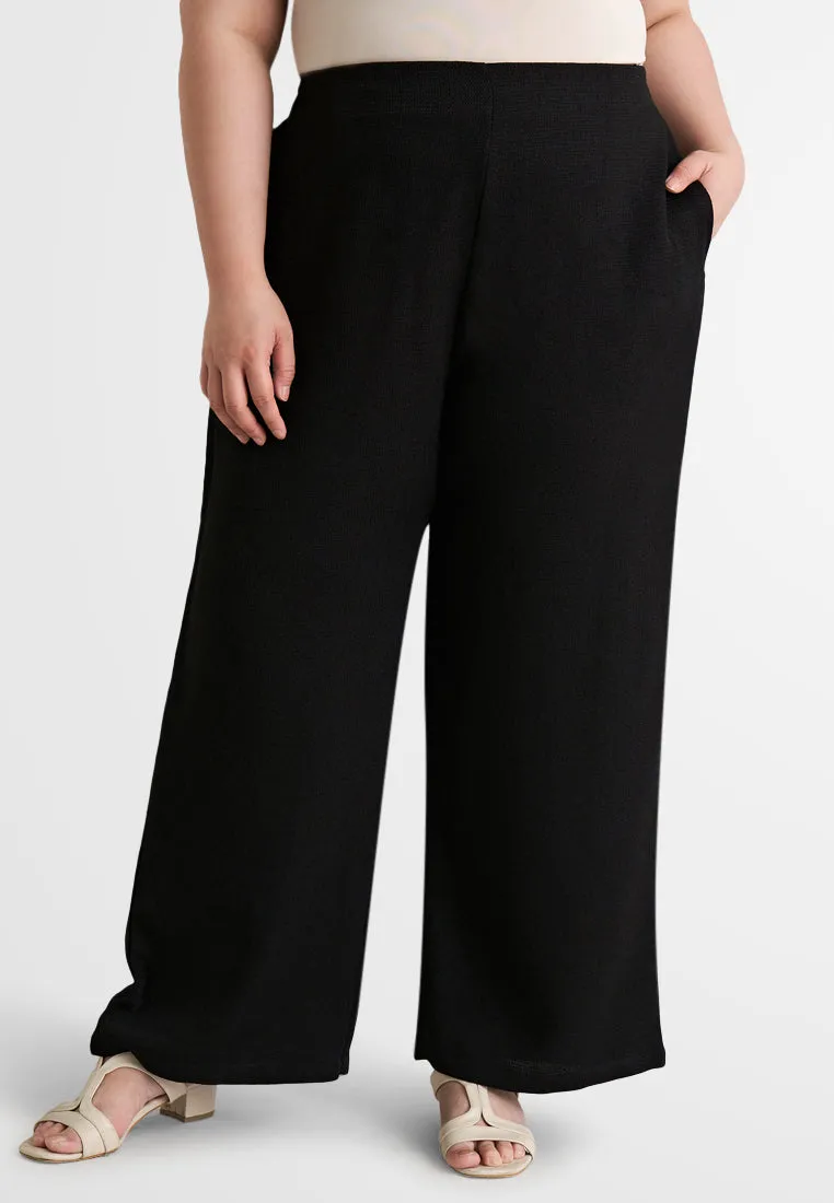 Wachiwi Tweed High Waisted Wide Leg Pants