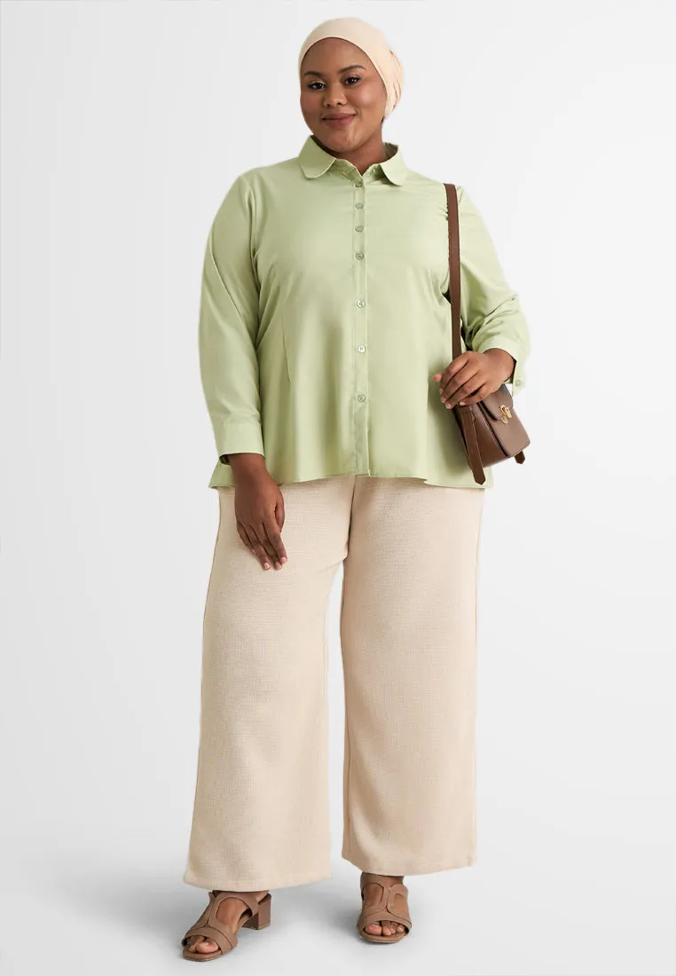 Wachiwi Tweed High Waisted Wide Leg Pants