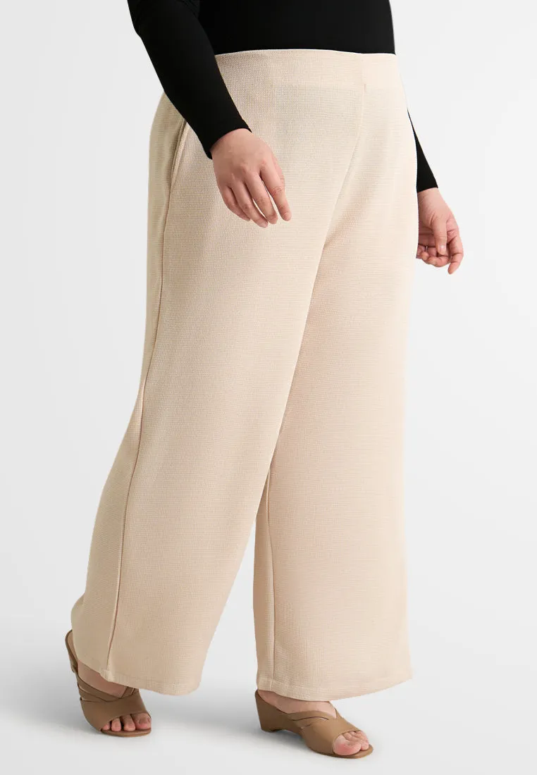 Wachiwi Tweed High Waisted Wide Leg Pants