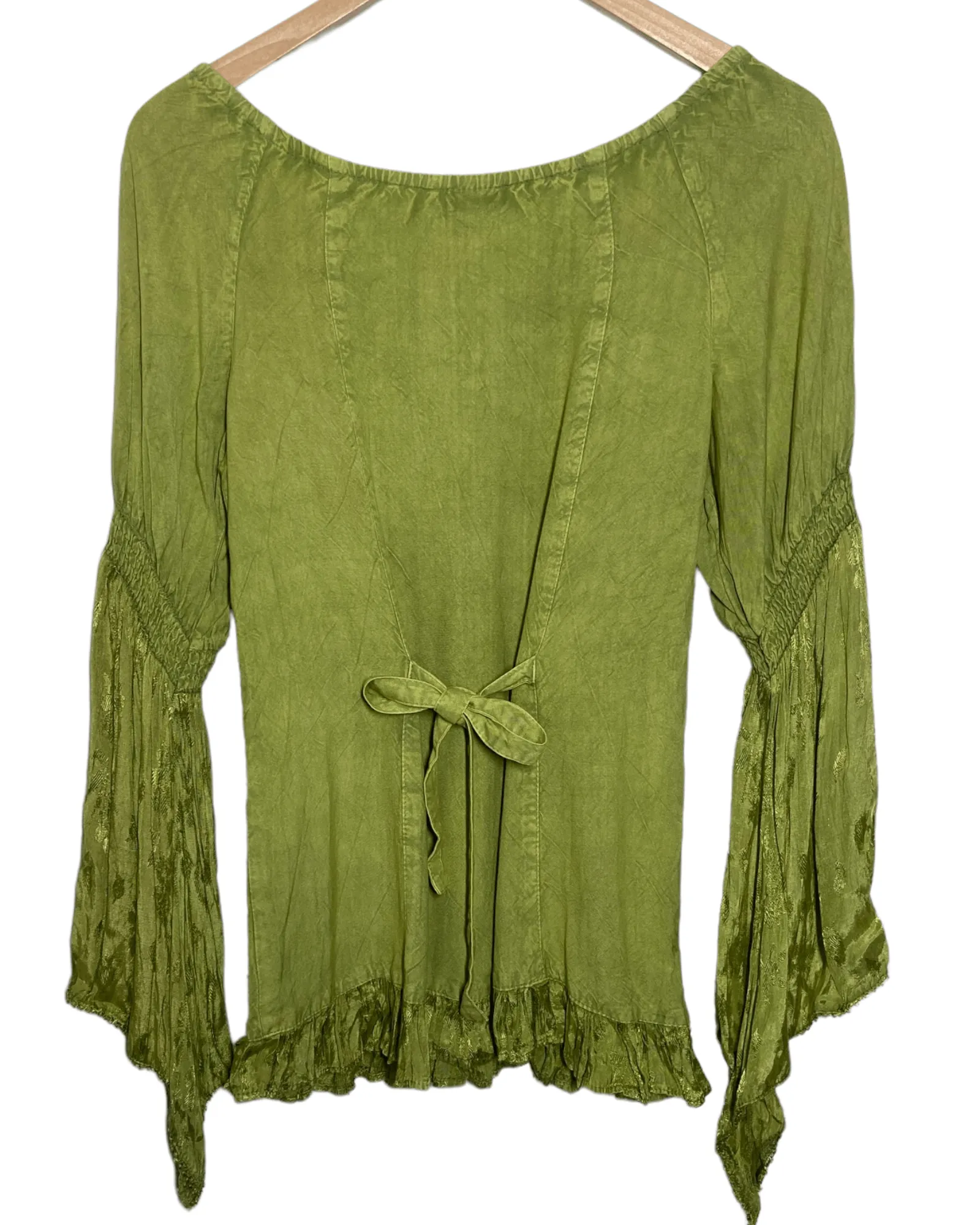 Warm Autumn Noni Green Boho Blouse