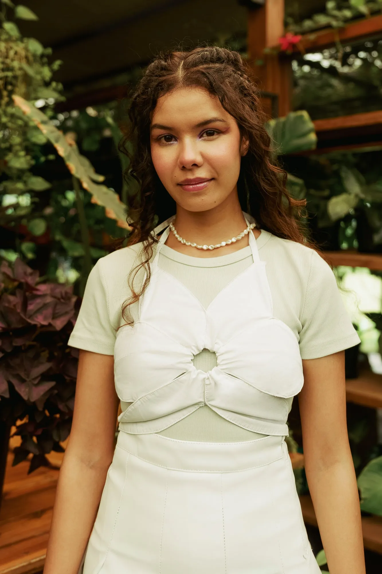 White Floral Top