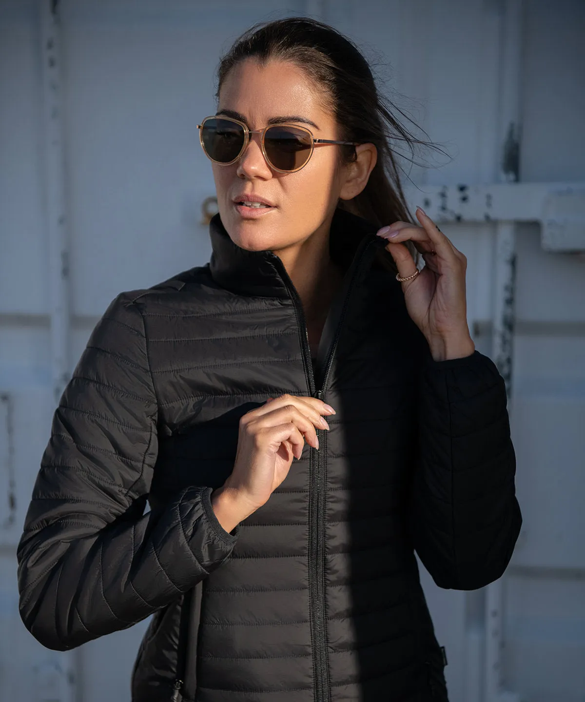 Womens Olympia  comfortable puffer jacket | Black