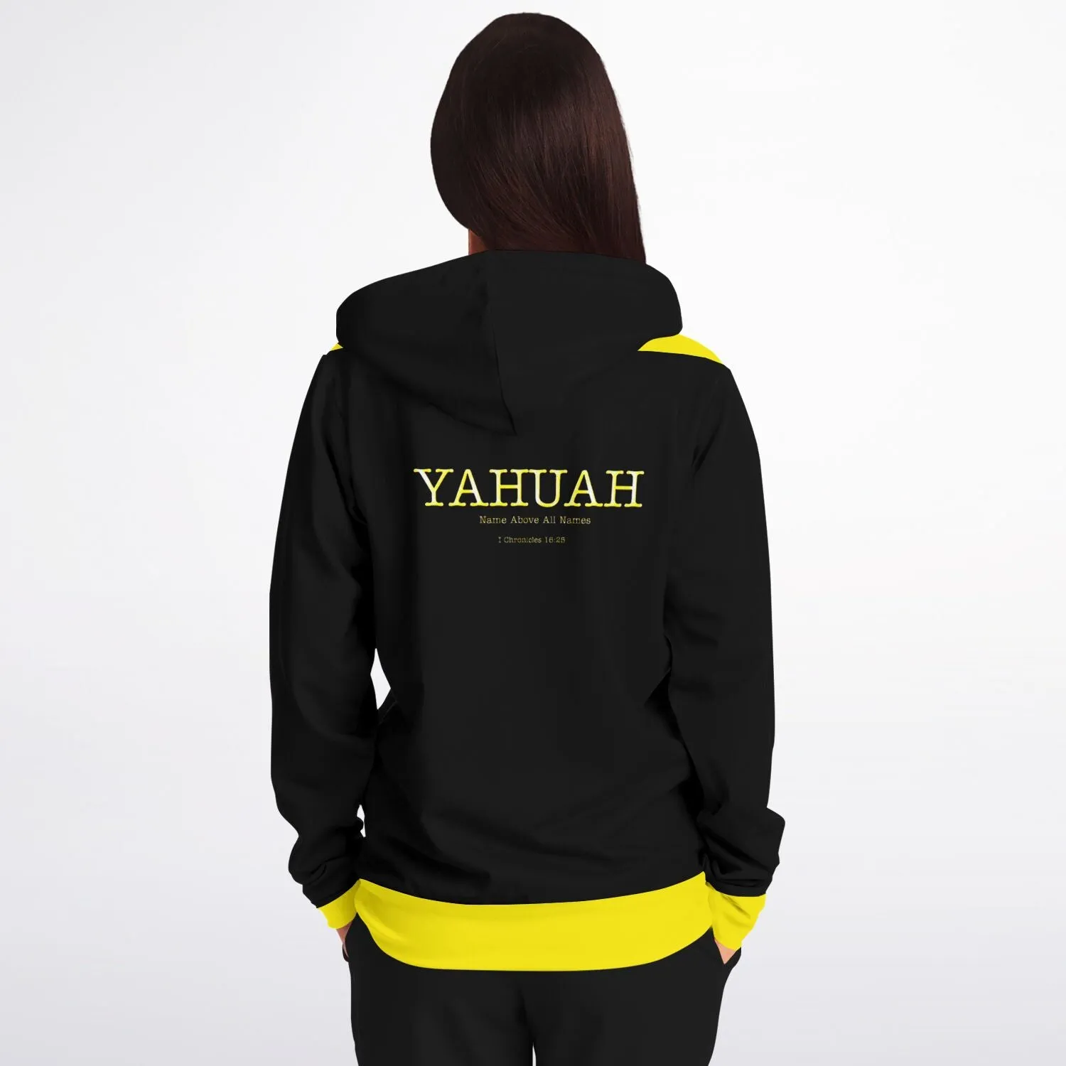 Yahuah-Name Above All Names 02-02 Designer Fashion Triblend Unisex Full Zip Hoodie