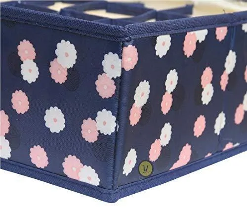 Yellow Weaves™ Undergarments Organizer / Foldable Storage Box with Lid for Drawers